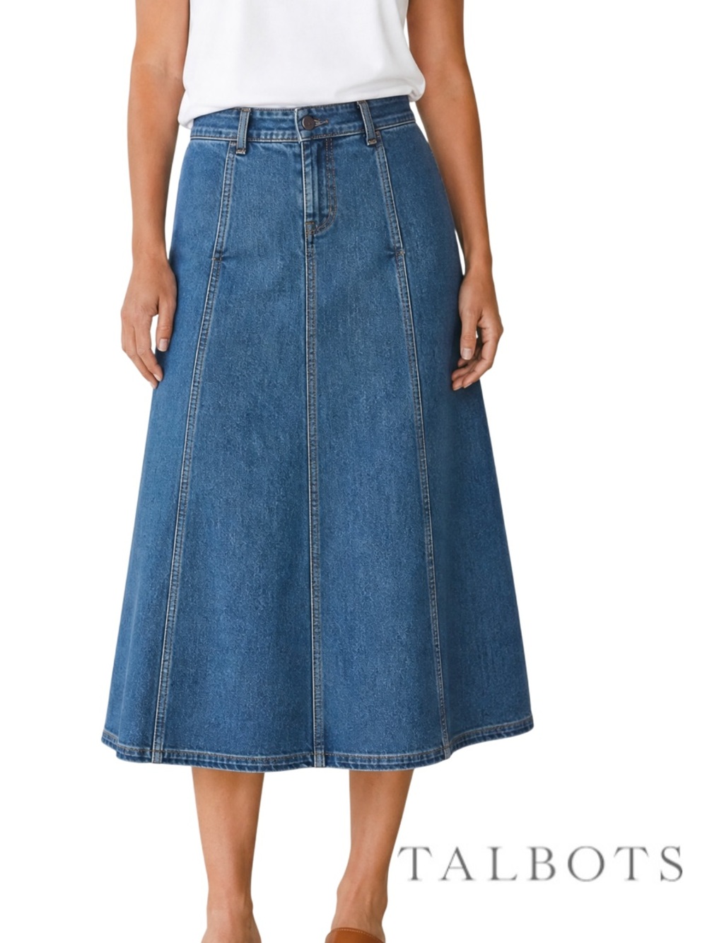 new Fit & Flare Denim Skirt